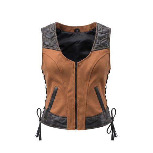 Gilet donna pelle marrone - , e