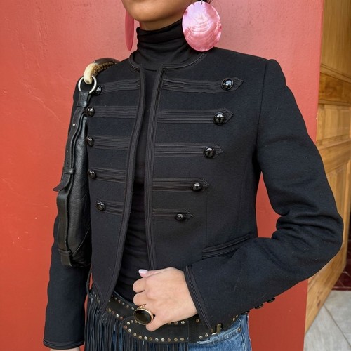 Giacca donna nera lana